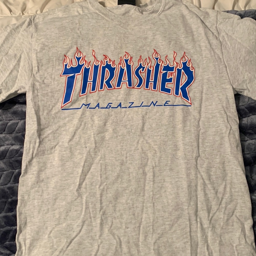 Thrasher short sleeve grey shirt